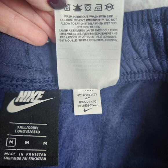 NEW Nike Club Graphic Lounge Shorts Sweats M Tall Navy Blue Big Swoosh Men's NWT - Picture 4 of 14